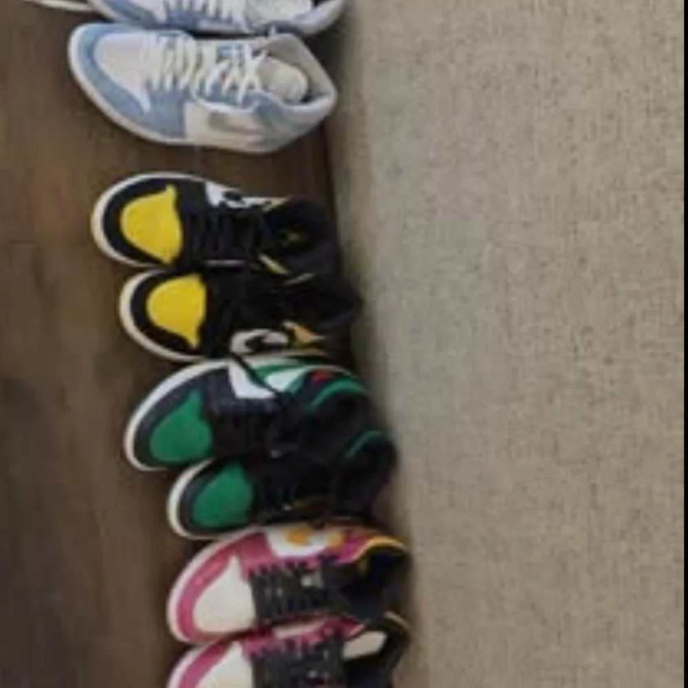 Four Jordan High-Top Sneakers in  various colors